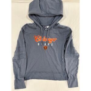 Official NFL Chicago Bears Blue Lightweight Hoodie Size Womens XL